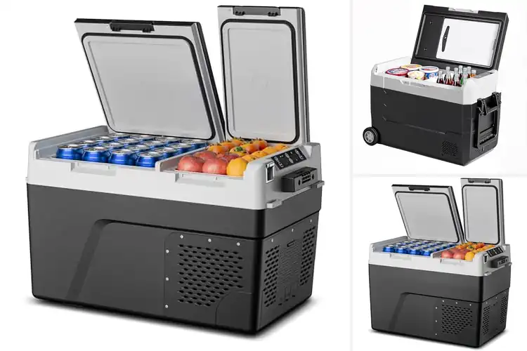 Detailed view of Best 2 Zone Car Refrigerator With LED Panel