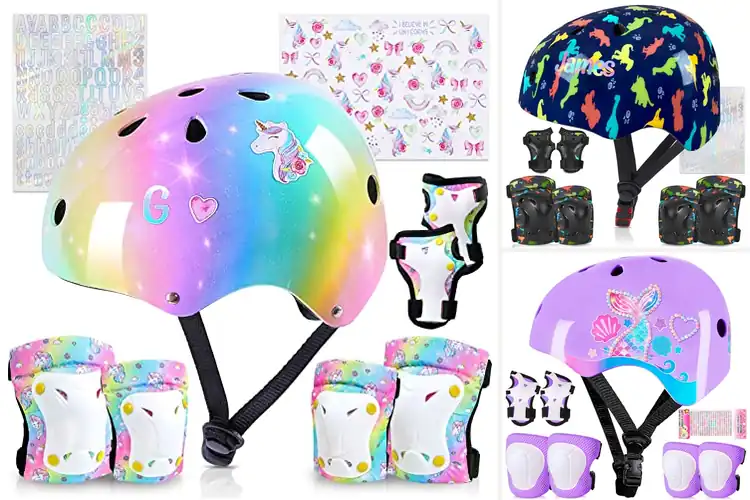 Detailed view of Best Girls Protective Gear Sets Ages 3-8
