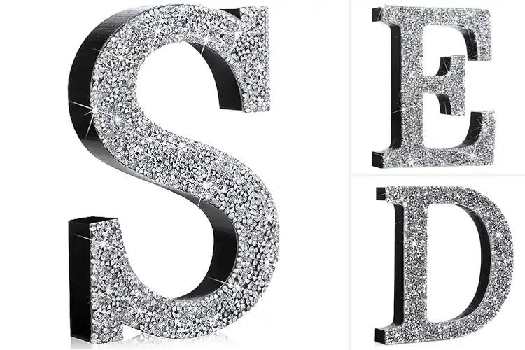 Detailed view of Best Glitter Wooden Bling Letters