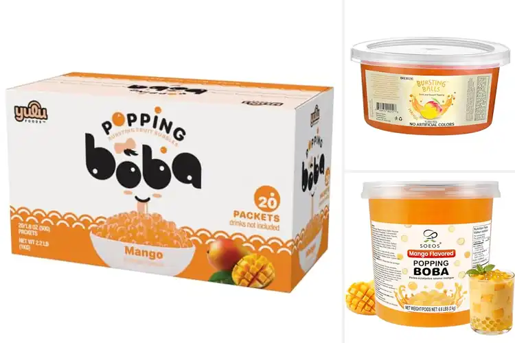 Detailed view of Best Mango Boba Snacks