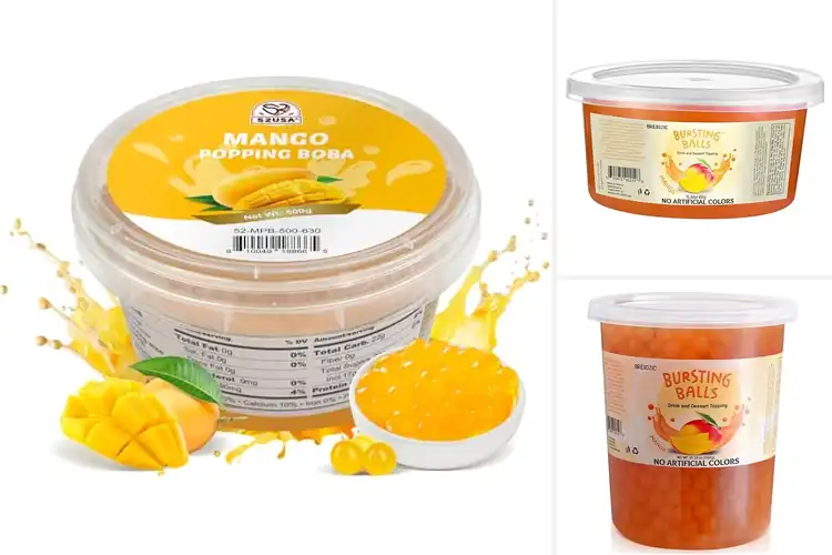 Detailed view of Best Mango Popping Boba: Juicy, Vegan, Calcium-Rich Treats