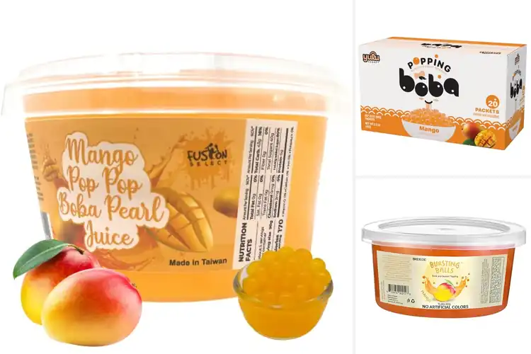 Detailed view of Best Mango Popping Boba Snacks – Juicy Tropical Flavor Burst