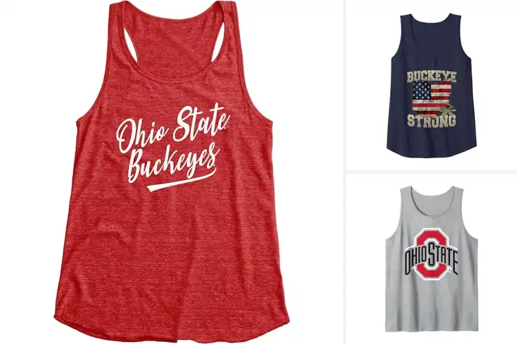 Detailed view of Best Ohio State Buckeyes Tank Tops for Bold Fan Style