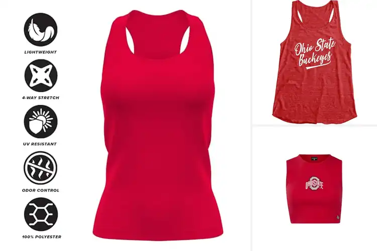 Detailed view of Best Ohio State Women Tank Tops