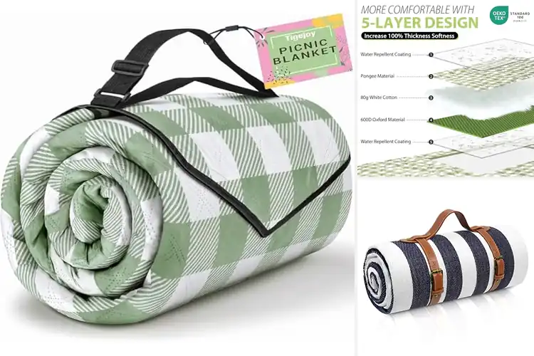 Detailed view of Best Picnic Blankets for Cozy Outdoor Comfort