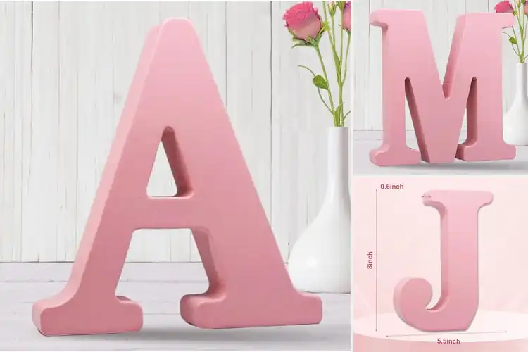 Detailed view of Best Pink Room Decorative Letters