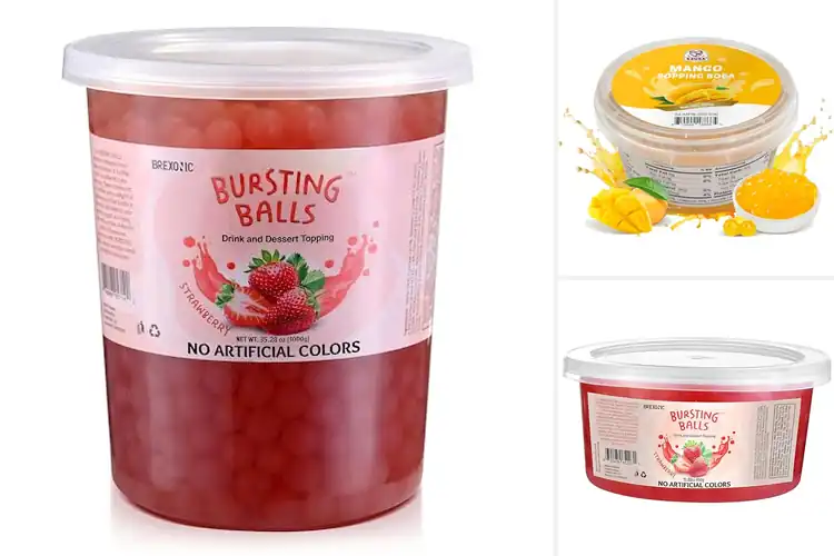 Detailed view of Best Popping Boba Pearls for Juicy, Fun Flavor Bursts