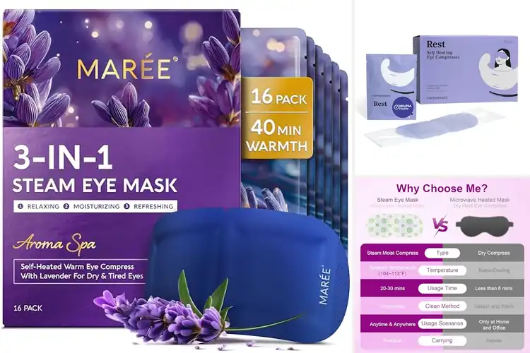 Detailed view of Best Travel Essentials Steam Eye Masks For Soothing