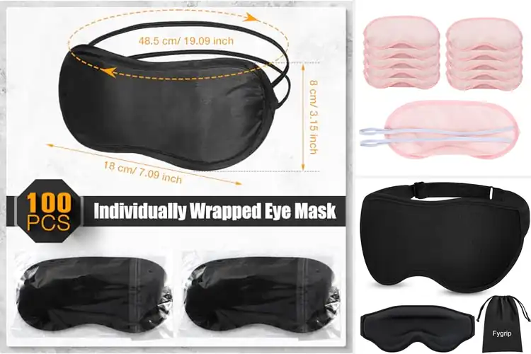 Detailed view of Best Travel Eye Masks Bulk Pack
