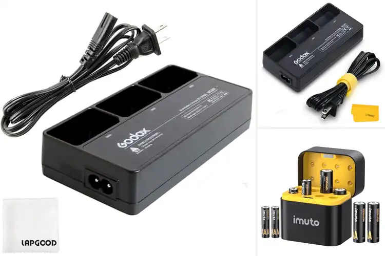 Detailed view of best triple battery chargers for flash