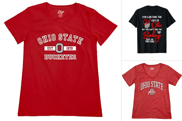 Detailed view of Best Women Buckeyes Shirts: Stylish & Comfy Fan Gear