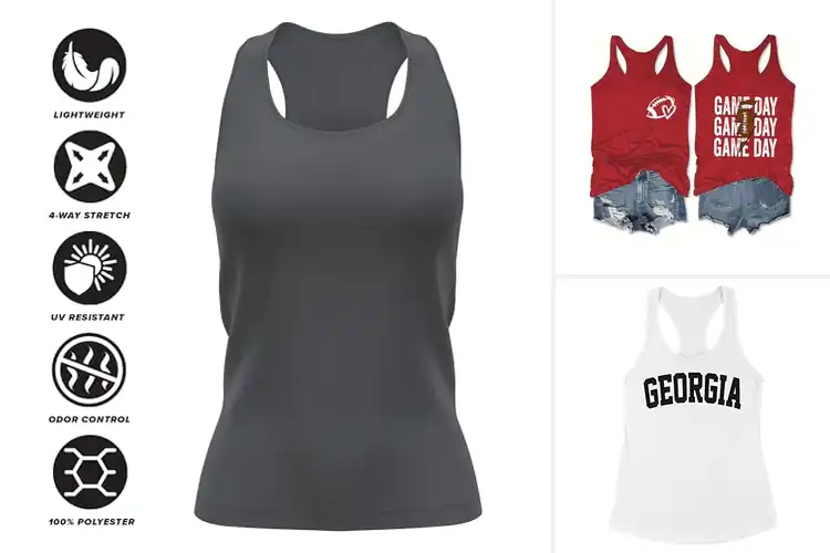 Detailed view of Best Women’s College Apparel Tanks: Stay Stylish & Proud