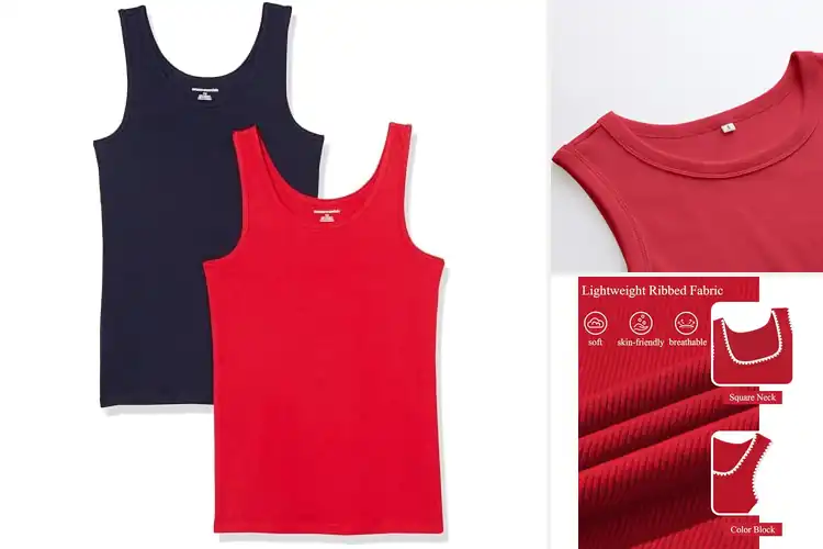 Detailed view of Best Womens Red Tank Tops for Effortless Everyday Style